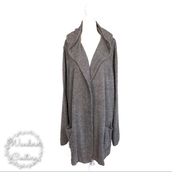 Barefoot Dreams Sweaters - Barefoot Dreams Hooded Open Cardigan Cozychic Lite